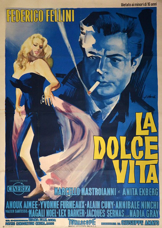 'La Dolce Vita' movie poster. Ewbank's image.